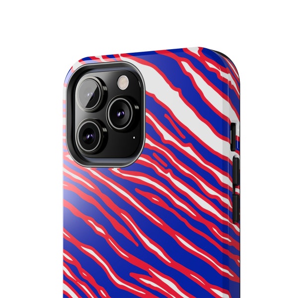 Tough iPhone Case Buffalo Zebra Print - Buffalo football colors