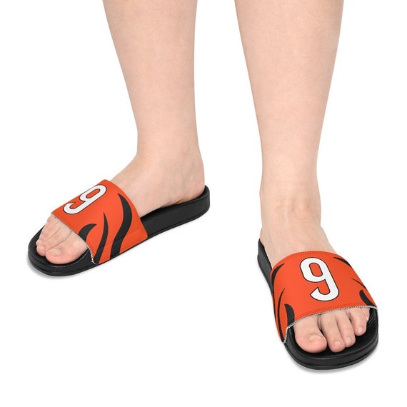 Women's Slide Sandals Joe Burrow Orange Jersey Deco - Etsy Hong Kong