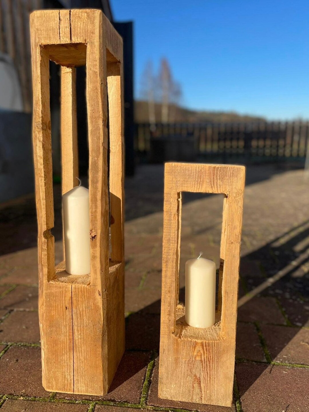 Holzlaterne groß Windlicht Laterne Holz Etsy.de