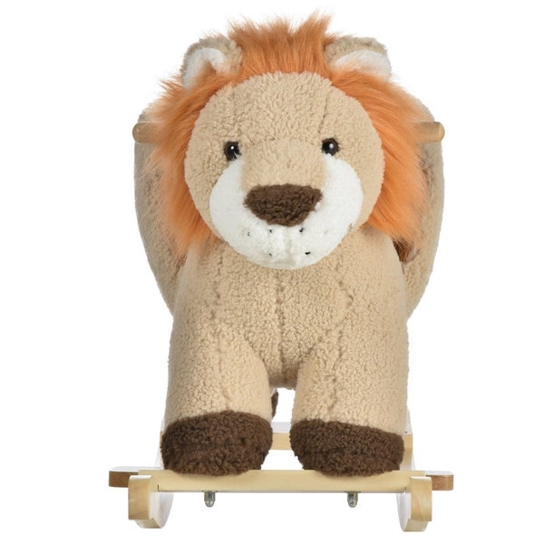 Chaise berçante en peluche lion personnalisée pour enfants avec bouton sonore