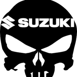 Suzuki Punisher 2pcs stickers stickers voor motorhelm boot buitenboord cover auto SUV vrachtwagen 4x4 achterruit deur