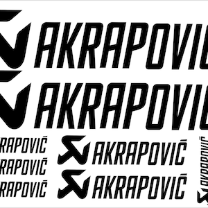 10x Akrapovic stickers Decals Vinyl Stickers Logo bike motorcycle fuel tank exhaust