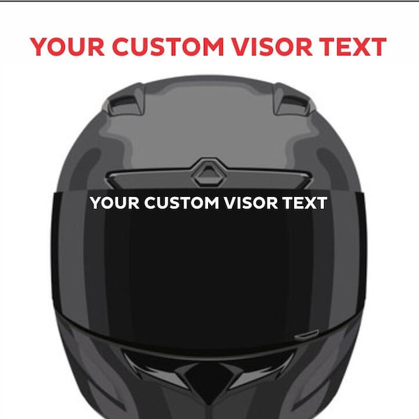 2 stickers de visière personnalisés en vinyle pour visière de casque de vélo de route vtt moto.