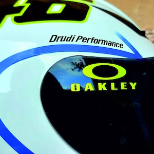 2x Oakley Rossi Marquez Vinales Sponsor Ovals Decals Stickers for Helmet Visor ANY COLOUR