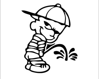 Boy Peeing logo .svg .pdf .png file  Cricut SVG - Silhouette File - Cricut Files - Silhouette Download - Cricut Download