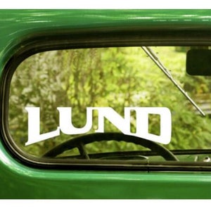 12x Lund boat hull decals stickers set white yellow black color