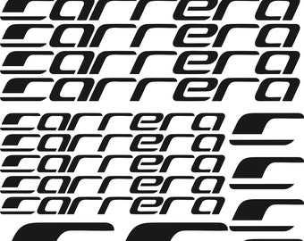 14x CARRERA Vinyl Decals Stickers - cycling MTB BMX road bike frame