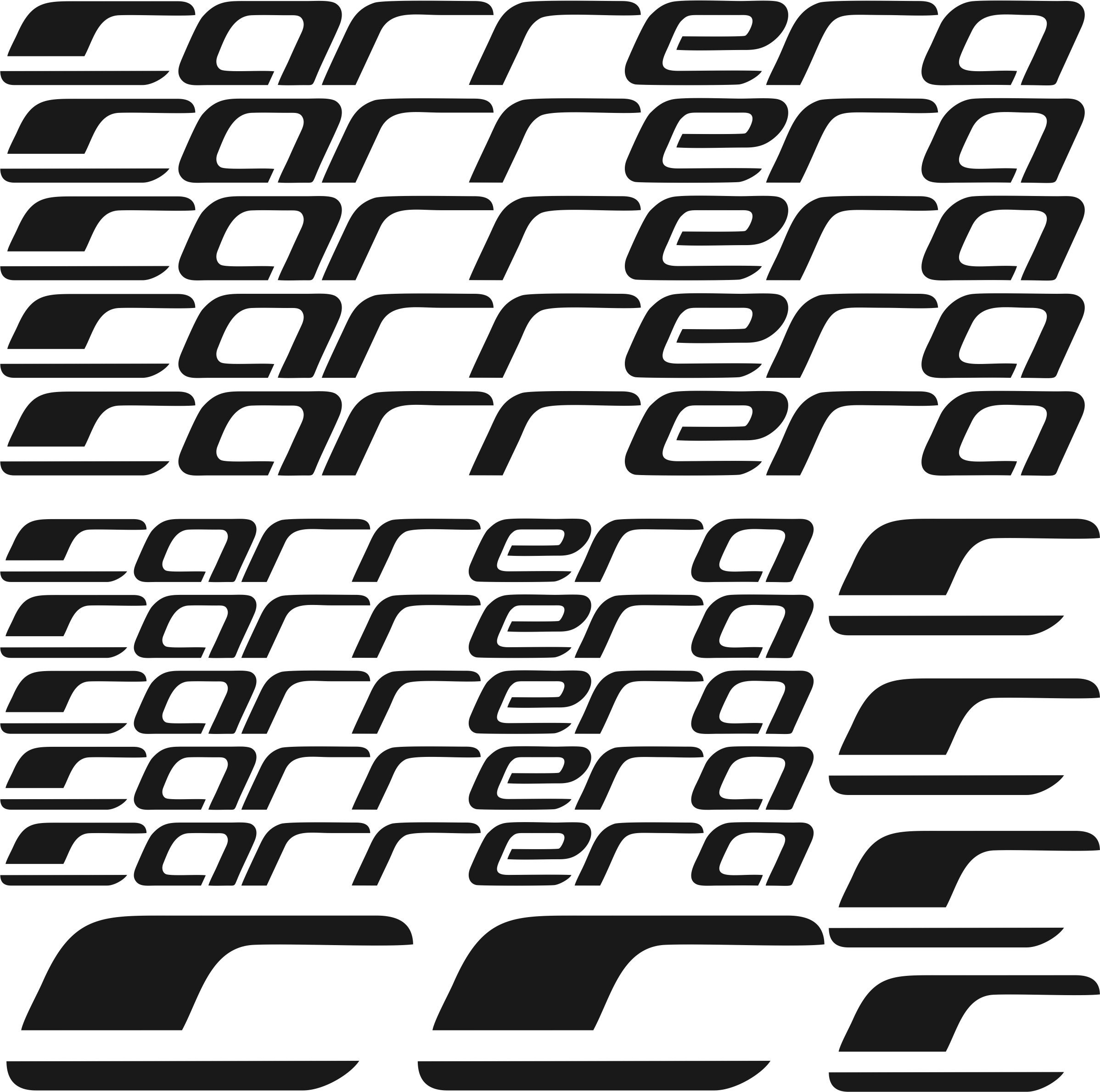 Bike Stickers Kit De 18 Autocollants Carrera Pour VTT/vélo