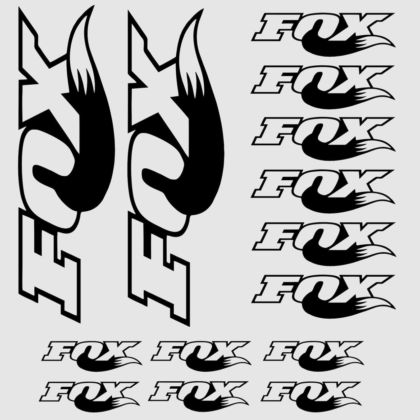 Fox Racing Logo Decals - Bike, Motorcycle, Laptop Graphics (14x) - Etsy