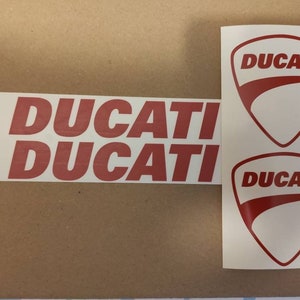 4x autocollants Ducati décalcomanies pour casque ou moto. image 3