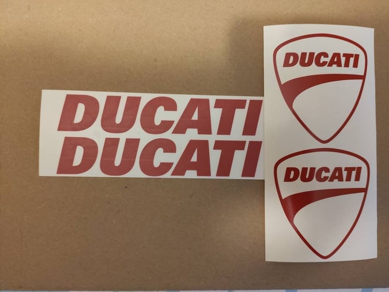 4x autocollants Ducati décalcomanies pour casque ou moto. image 3