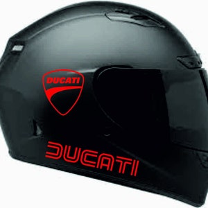 4 adesivi con logo retrò Ducati per casco o bici. tuksie