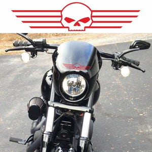 2 stuks schedelstickers – motorkuip, voorruit, tankstickers – oracal vinyl