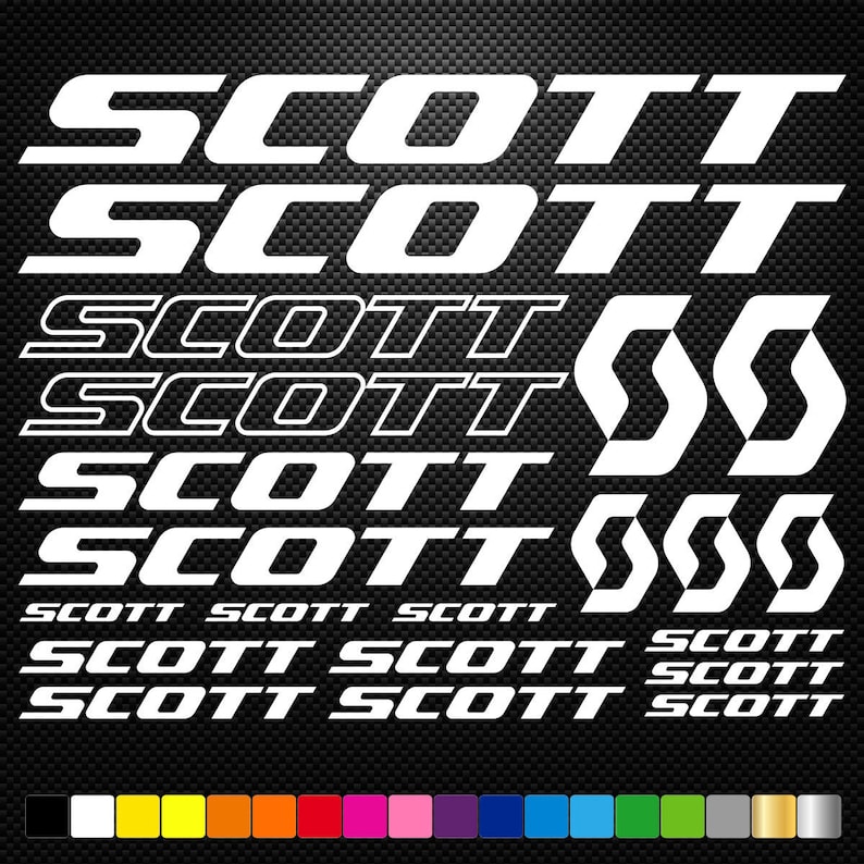 21x Scott Decals Stickers Set for Bicycle Frame Road Bike Mtb Bmx - Etsy