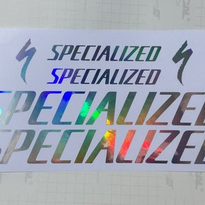 specialized iridescent chrome oil slick replacement  stickers decals vinyl graphics frame bicycle bike