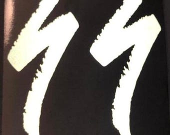 2x Specialized S-works REFLECTIVE vinyl front logo decals stickers specialized frame bike