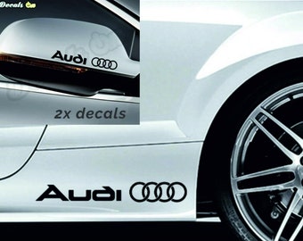 >> AUDI QUATTRO Sticker Decal Glossy Vinyl Car Decor << 