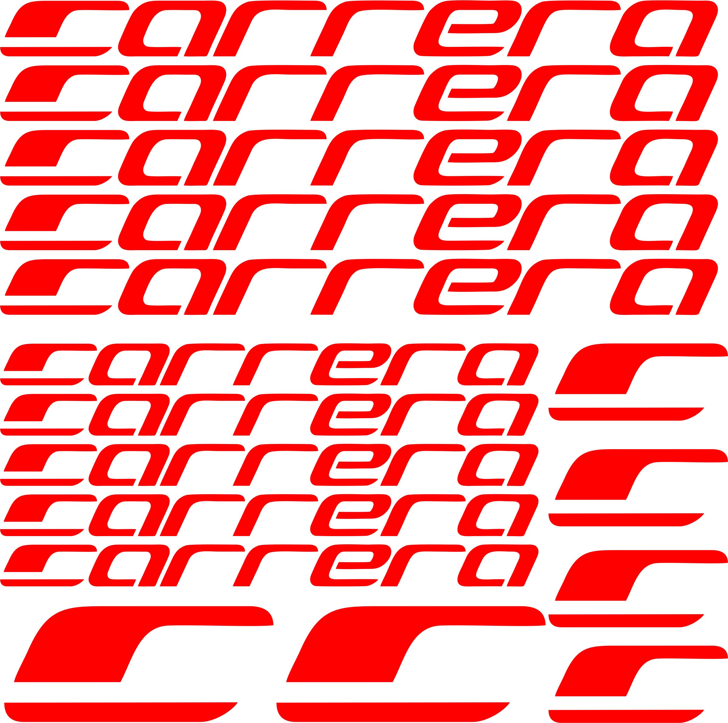 Sticker Autocollant CARRERA Ver2 Pour Vélo - Vinyle Résistant