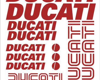 11x Ducati stickers decals for helmet or motorcycle fuel tank fairing bike.