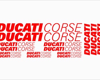 Ducati Corse motorcycle decals Large set stickers