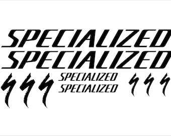 10x specialized stickers decals vinyl frame bicycle mtb road bike black white red matte gold silver