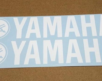 2x yamaha decals stickers voor buitenboordmotor of motorfiets, 200mm x 39mm