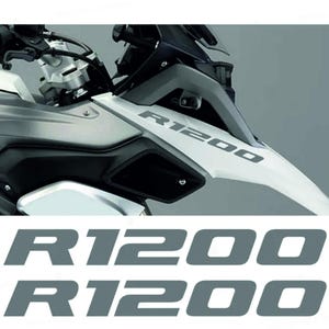 2x R1200 decals, stickers. All colors. For motorcycle front fender. 250x 28mm.