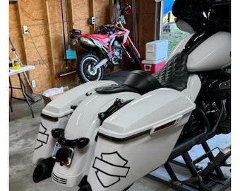 Calcomanías para alforjas de motocicleta - Adhesivos de vinilo Oracal para barra de protección