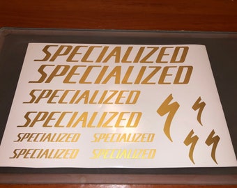 specialized stickers decals vinyl frame bicycle mtb road bike black white red matte gold silver