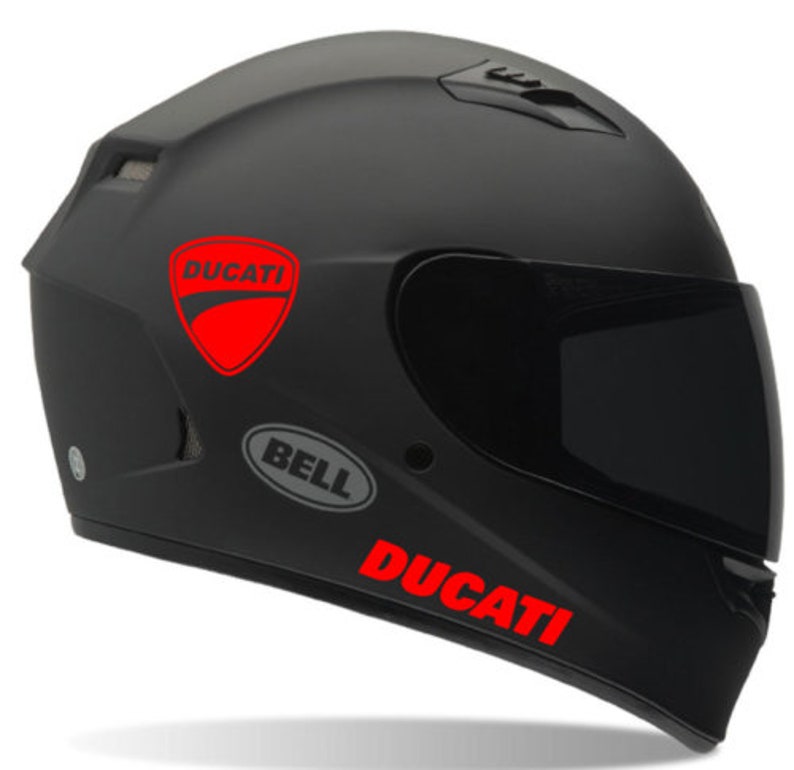 4x autocollants Ducati décalcomanies pour casque ou moto. image 1