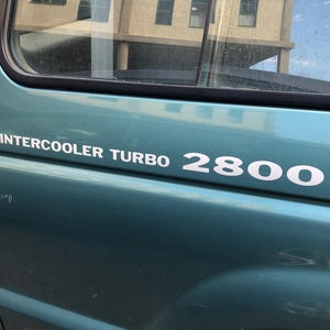 Intercooler turbo 2500 2800 vinyl decals for Mitsubishi Pajero Montero Shogun rear panel