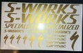 S-works Specialized matte gold decals Stickers Bicycle Frame Cycling road bike product logo