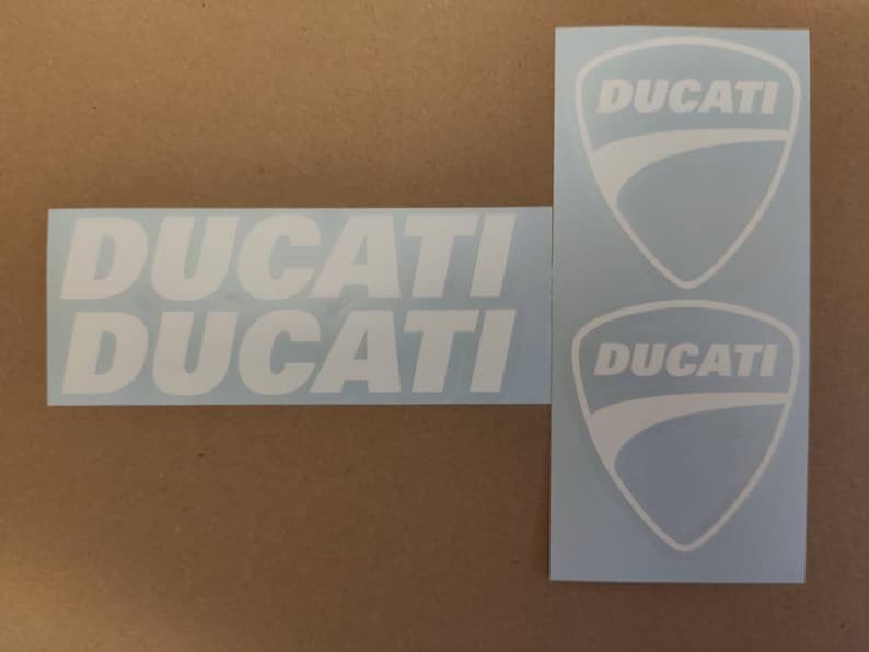 4x autocollants Ducati décalcomanies pour casque ou moto. image 2