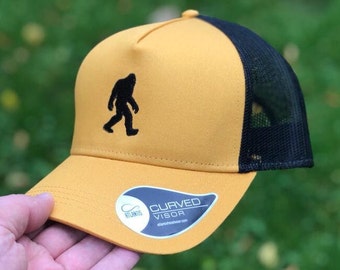 Bigfoot big foot camionneur casquette de baseball papas chapeau broderie à la main.