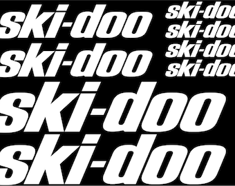 Ski-doo decals stickers set of 8 for snowmobile.