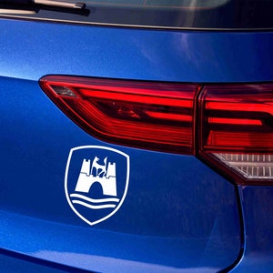2x Wolfsburg crest tower emblem logo stickers decals bumper window decal