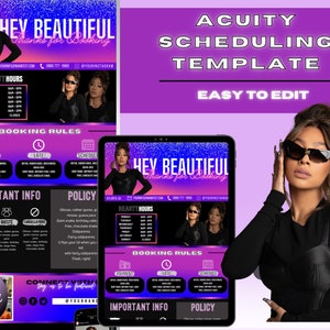 Acuity Scheduling Template | Canva Template | Blue Design | Instant Download | Website Template | DIY | Customizable