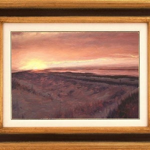 Coastal Beach Oil Painting - Unframed Wall Art Print  - Original Art Home Decor