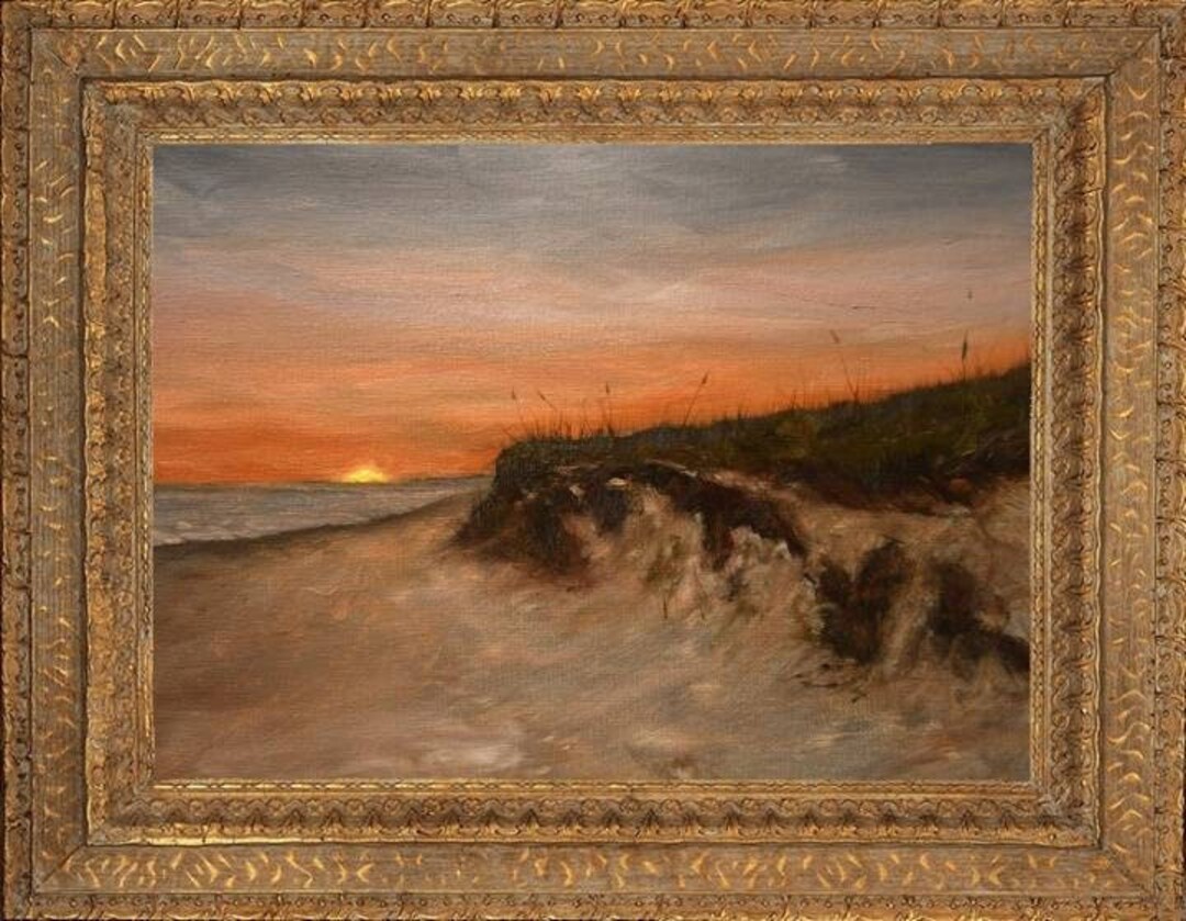 Beach Sunset Oil Painting Art Print: Coastal Wall Decor (8x10 Unframed ...