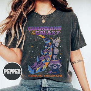 Guardians of the Galaxy Cosmic Rewind Comfort Color Shirt, Rocket Raccoon Groot, Marvel Superhero Shirt, Guardians of the Galaxy Shirts