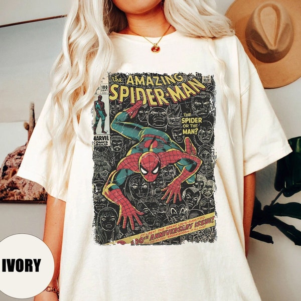 Vintage Amazing Spiderman Comfort Colors Shirt, Spider-Man Shirt, Spiderman Family tee, Marvel Comics Shirt, Avengers Shirt, Superhero Shirt