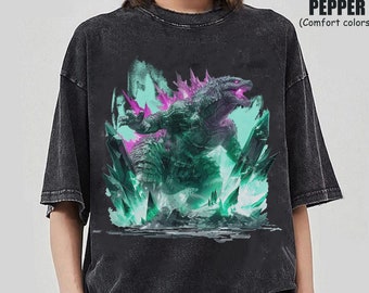 Camisa vintage Godzilla Vs Kong Comfort Colors, camisa Godzilla x Kong The New Empire 2024, camisa Godzilla Kong, camisas de fans de películas de Godzilla