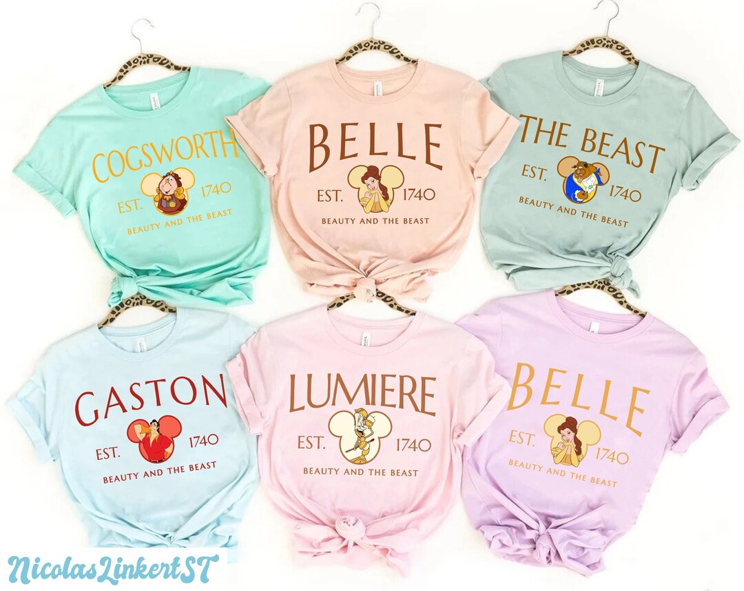 Beauty Beast Shirt, Beauty and the Beast Characters, Belle Princess ...