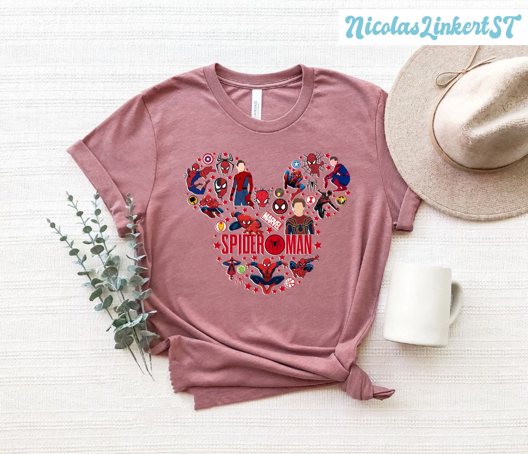 Spider Man Mickey Head Shirt Peter Parker Superhero Shirt - Etsy