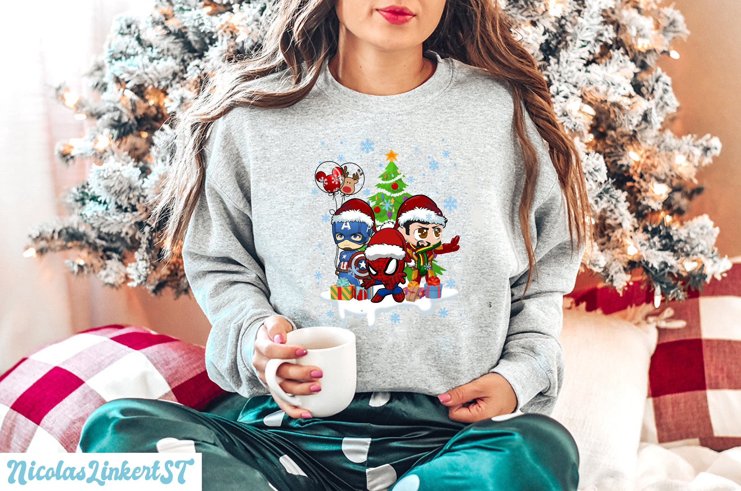 Discover Avengers Christmas Sweatshirt, Spiderman Christmas hoodie, Superhero Christmas Sweatshirts