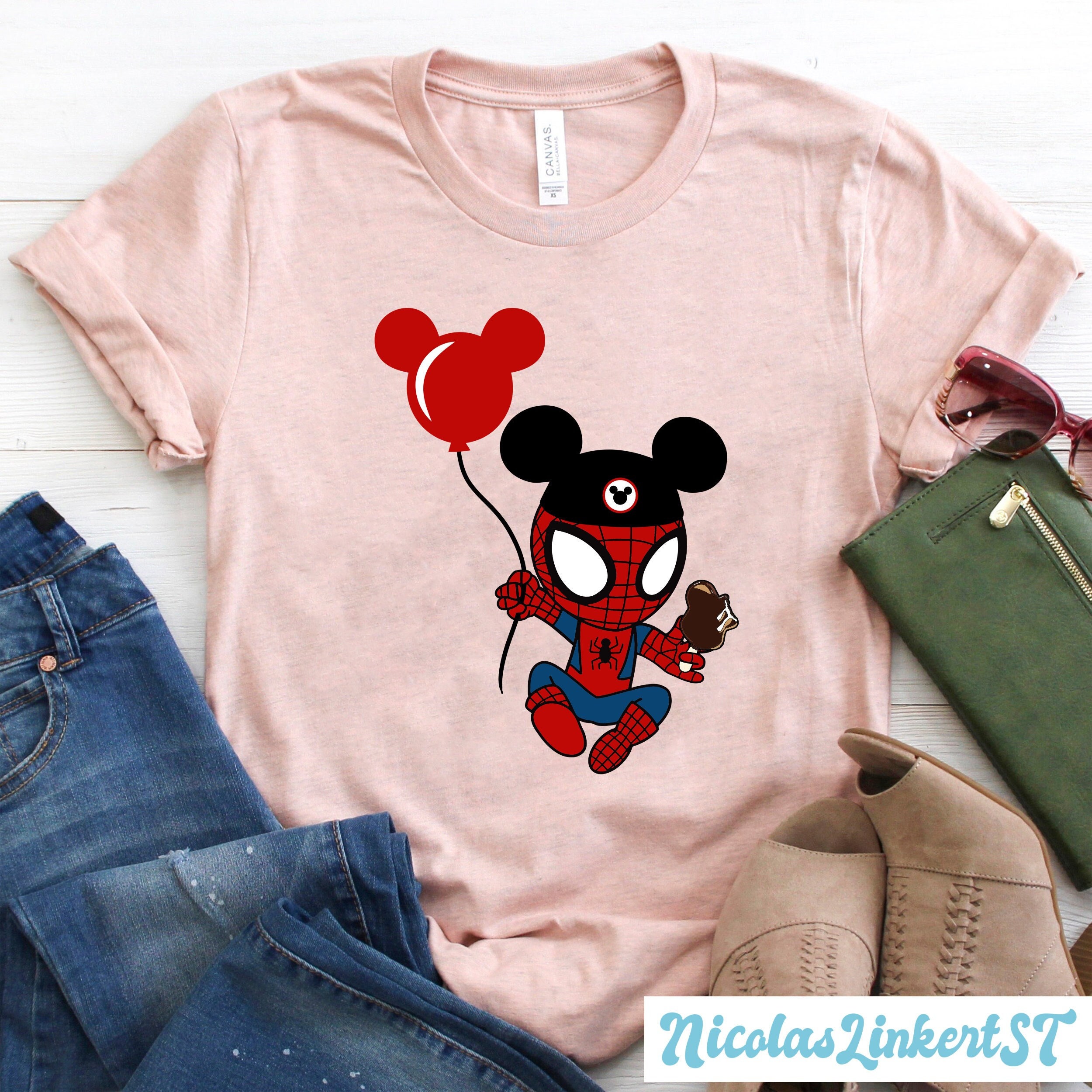 Discover Spider-Man Mickey Ears shirt, Marvel Superhero Shirt, Peter Parker, Spiderman Chibi Shirt