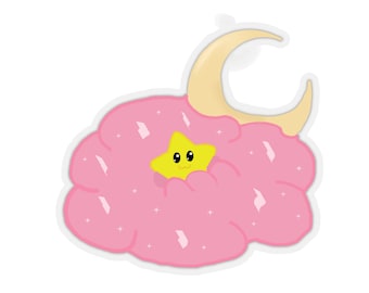 Sleepy star kawaii kiss-cut stickers