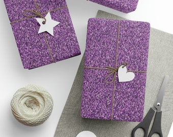 Purple glitter gift wrapping paper