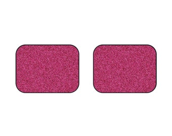 pink glitter princess rear car mats 2pc