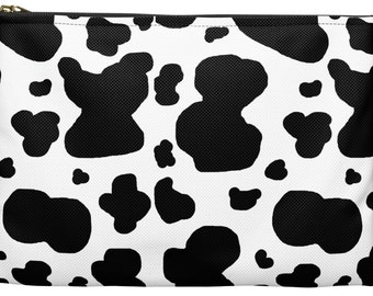 Cow print accessory pouch
